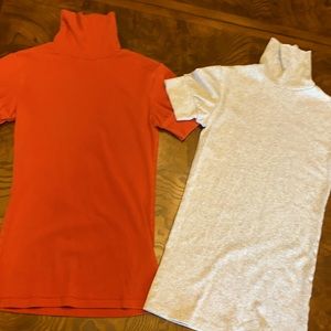 Two Victoria Secret t-shop shirts WOMENS size xsmall burnt orange & Heather gray